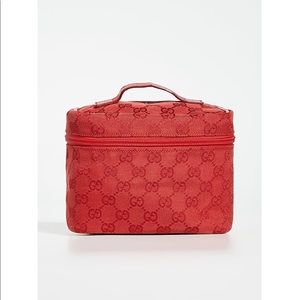 Authentic GUCCI Red Canvas Logo Pouch